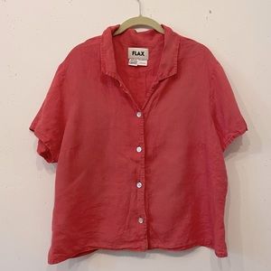 FLAX linen shirt sleeve blouse